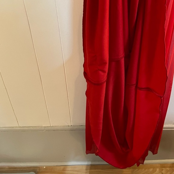 Cute rose red prom dress gown with rhinestones B. Darlin - Picture 6 of 8